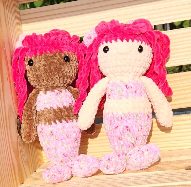 Pink Mermaid Stuffy - Crocheted